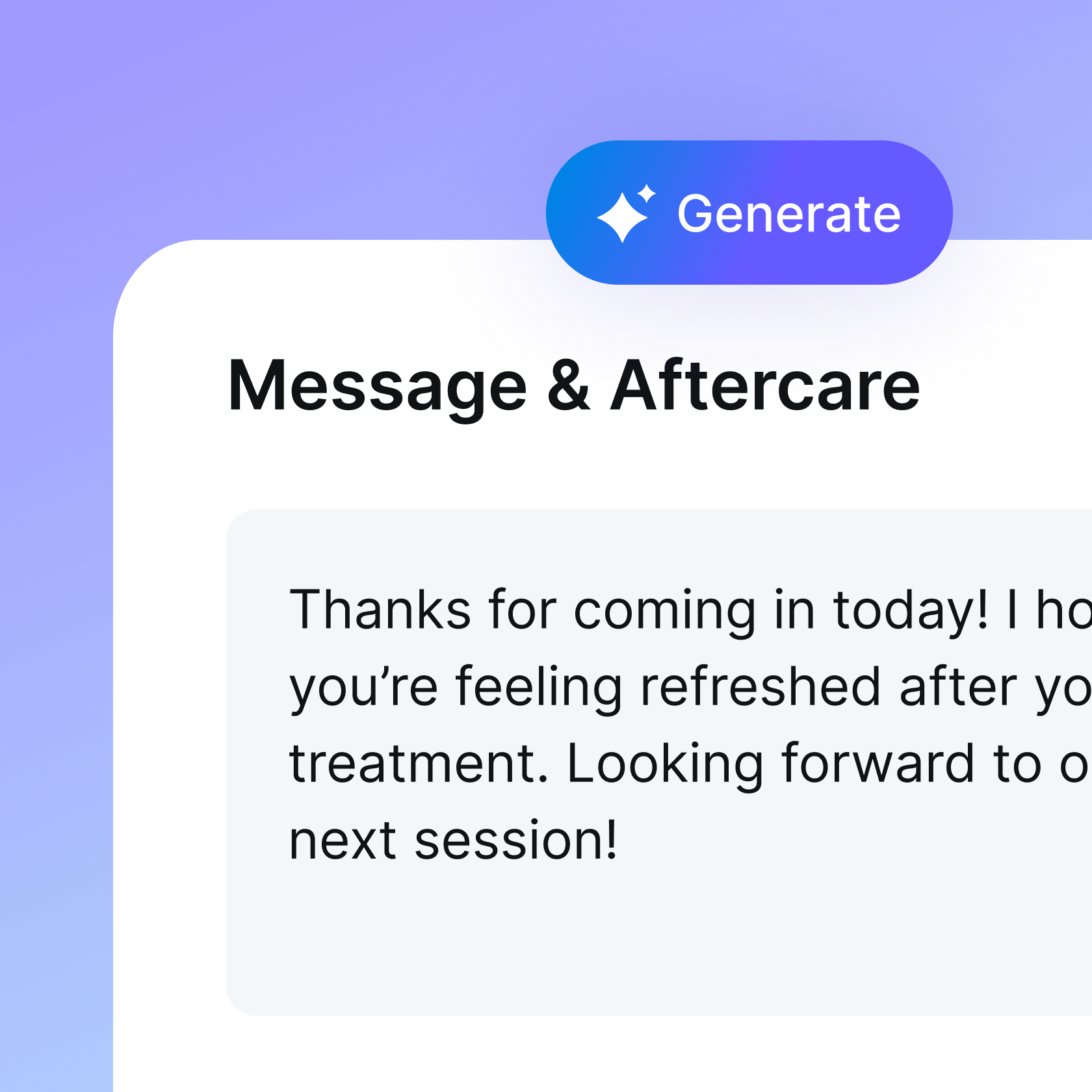 message-aftercare