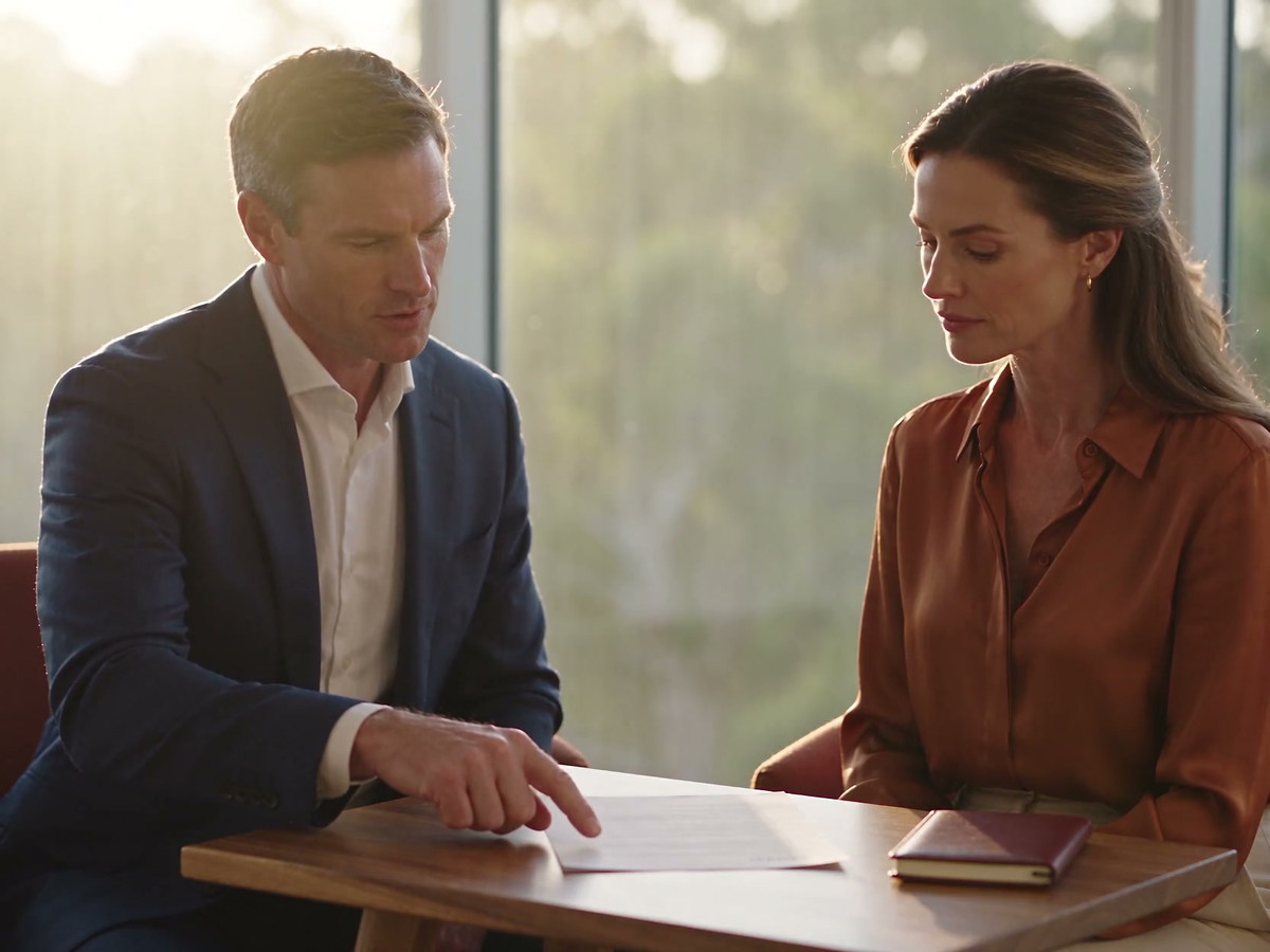 A clinic owner and practitioner review an agreed rate sheet together